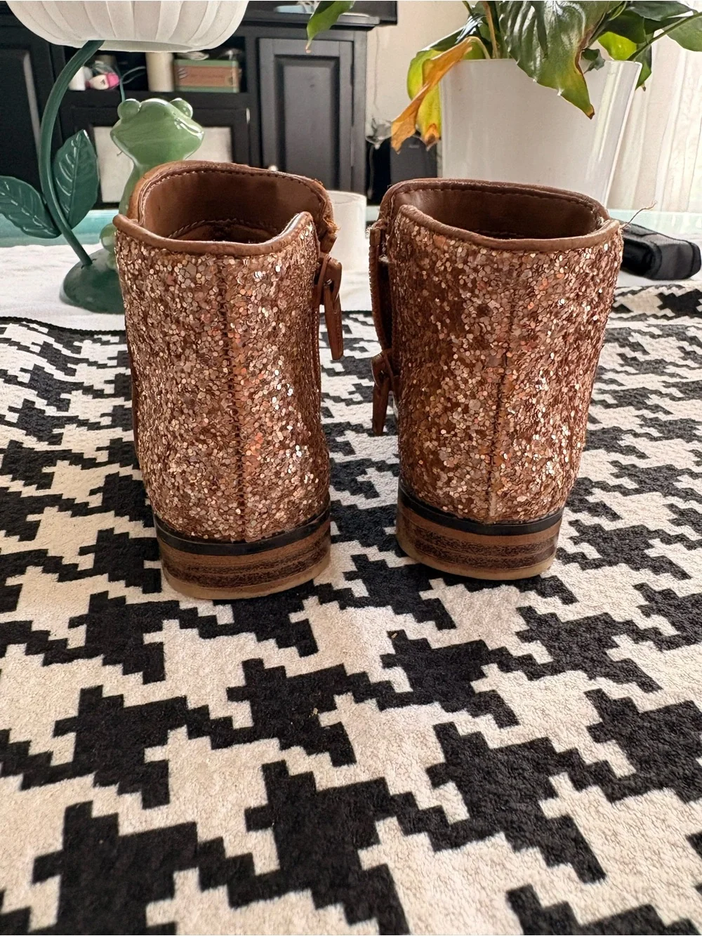 Cat & Jack Tan Kids Ankle Boots with Side Zip
